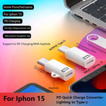 Đầu chuyển đổi 8 Pin cái sang USB-C / Type-C đực Gen3, Hỗ trợ Sạc Nhanh PD, Gen3