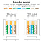 100 Cái / Gói Đầu Nối Cat5e RJ45 Không Chắn Băng Qua Modular Plug, Mạ Vàng: 3u, Cat5e Không Chắn Băng Qua