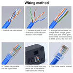 100 cái / Gói Đầu nối RJ45 Cat6e không che chắn Pass Through, Cat6e không che chắn Pass Through