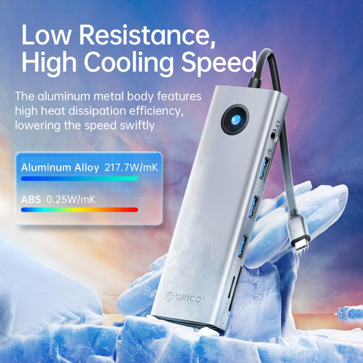 Dock đa chức năng ORICO PW11-8PC Type-C / USB-C 8 trong 1 tốc độ 5Gbps, PW11-8PC
