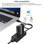 ORICO HR01-U3 Bộ chia USB3.0 3 cổng bằng nhựa ABS với card mạng Ethernet Gigabit RJ45 ngoài 5 Gbps cho laptop / máy tính để bàn / Ultrabook, v.v.
