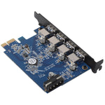 ORICO PVU3-4P Card PCI Express USB3.0 4 cổng cho máy tính để bàn, 4 cổng USB3.0