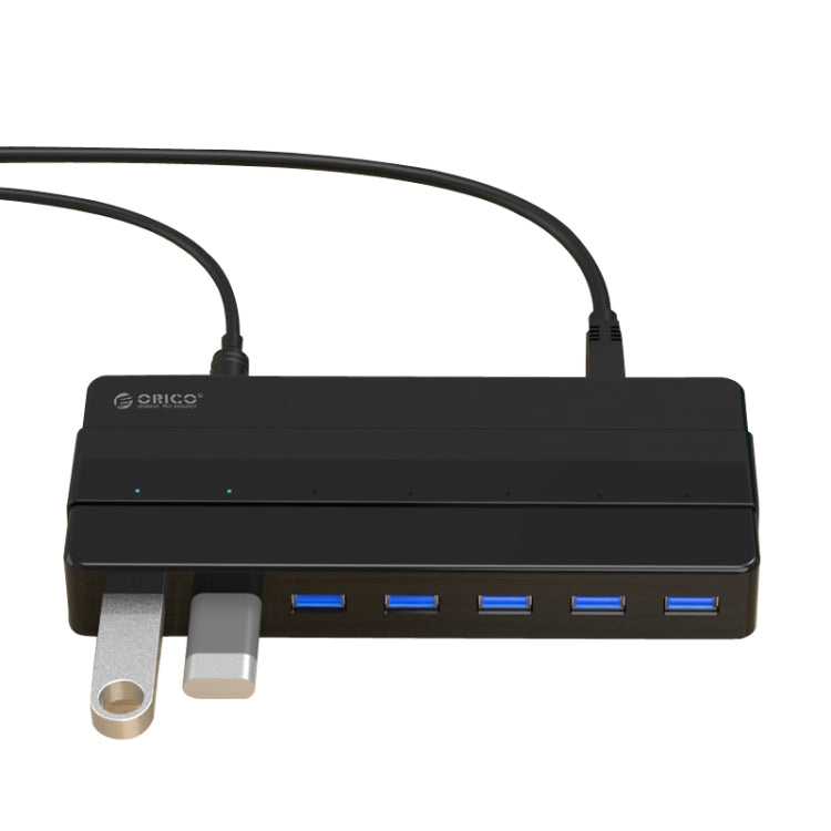 ORICO H7928-U3 Bộ chia USB 3.0 7 cổng bằng nhựa ABS cho máy tính để bàn với cáp dài 1m, USB 3.0