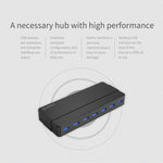 ORICO H7928-U3 Bộ chia USB 3.0 7 cổng bằng nhựa ABS cho máy tính để bàn với cáp dài 1m, USB 3.0