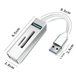 15101 Bộ chuyển đổi HUB USB3.0 5 trong 1 sang 3 x USB + đầu đọc thẻ SD / TF, USB3.0