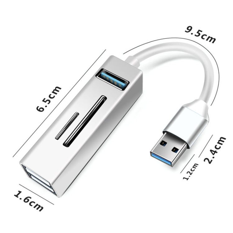 15101 Bộ chuyển đổi HUB USB3.0 5 trong 1 sang 3 x USB + đầu đọc thẻ SD / TF, USB3.0