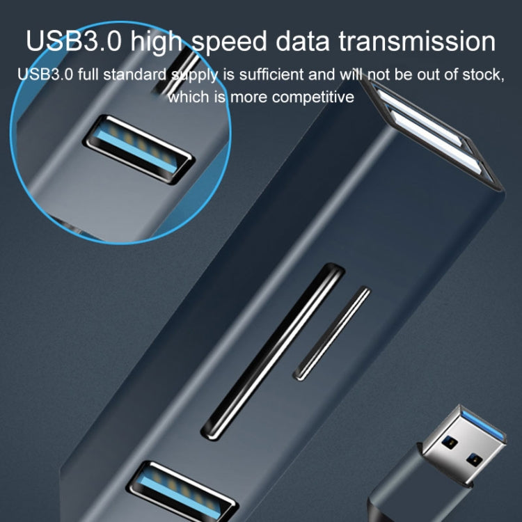 15101 Bộ chuyển đổi HUB USB3.0 5 trong 1 sang 3 x USB + đầu đọc thẻ SD / TF, USB3.0