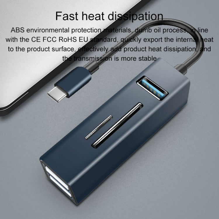 15101 Bộ chuyển đổi HUB USB3.0 5 trong 1 sang 3 x USB + đầu đọc thẻ SD / TF, USB3.0