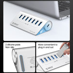 ORICO M3U7 Bộ chia USB 3.2 Gen1 7 cổng hợp kim nhôm 5Gbps với cáp dài 1m, M3U7 1m