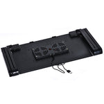 Giá đỡ bàn hợp kim nhôm gập gọn điều chỉnh 360 độ di động kèm hai quạt CPU & tấm lót chuột cho Laptop / Notebook, Kích thước bàn: 420mm x 260mm, 420 x 260mm
