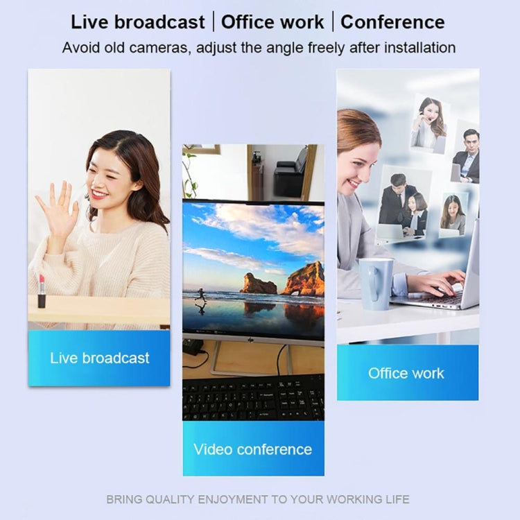 Webcam HD 480 pixel A859 360 độ USB 2.0 cho PC có micro chống ồn, dài cáp 1.4m