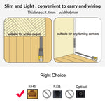 Cáp mạng Ethernet LAN CAT6 siêu mỏng phẳng dài 5m, Đầu nối RJ45, Chiều dài: 5m