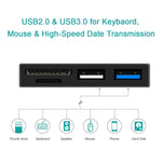 Hub giao diện ROCKETEK RT-SGO727 USB 3.0 + USB 2.0 + Micro USB cho Microsoft Surface Go, có 2 khe thẻ TF & SD, RT-SGO727