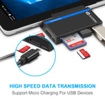 Hub giao diện ROCKETEK RT-SGO727 USB 3.0 + USB 2.0 + Micro USB cho Microsoft Surface Go, có 2 khe thẻ TF & SD, RT-SGO727