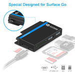 ROCKETEK RT-SGO737 Hub giao diện 2 USB 3.0 + Micro USB cho Microsoft Surface Go, với 2 khe thẻ TF & SD, RT-SGO737