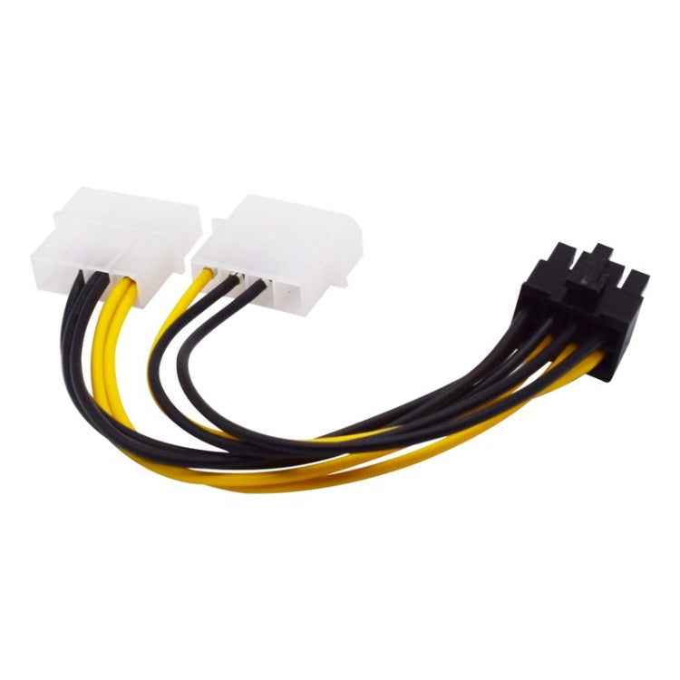 Cáp nguồn card đồ họa 18cm hình chữ Y 8 chân PCI Express sang đôi 4 chân Molex, 8 chân cái sang đôi 4 chân đực
