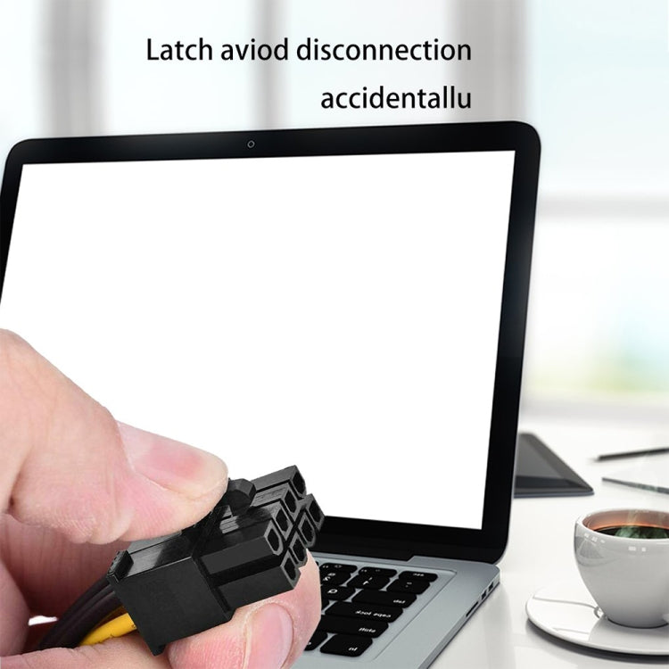 Cáp nguồn card đồ họa 18cm hình chữ Y 8 chân PCI Express sang đôi 4 chân Molex, 8 chân cái sang đôi 4 chân đực