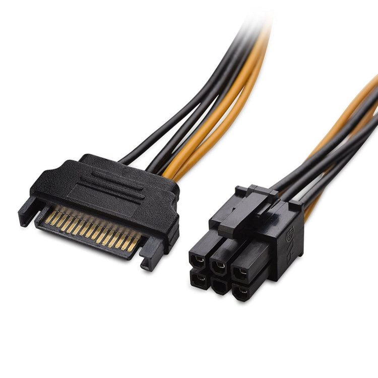 Cáp nguồn card đồ họa video SATA 20cm 15 chân sang 6 chân PCI Express, SATA 15 chân sang 6 chân cái