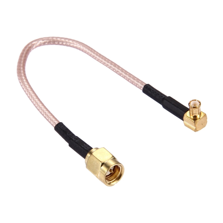 Cáp RG316 15cm SMA đực sang MCX đực góc 90 độ, SMA đực sang MCX đực