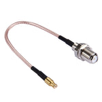 Cáp RG316 15cm MCX sang F cái, MCX đực sang F cái