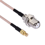 Cáp RG316 15cm MCX sang F cái, MCX đực sang F cái