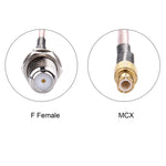 Cáp RG316 15cm MCX sang F cái, MCX đực sang F cái