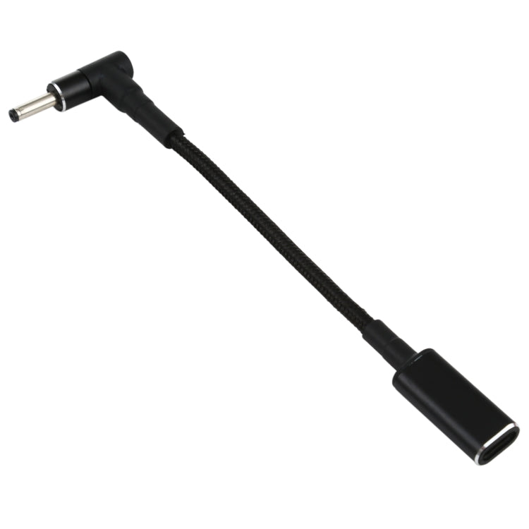 Cáp bện nylon PD 100W 18.5-20V 3.0 x 1.0mm góc sang USB-C / Type-C, 3.0 x 1.0mm