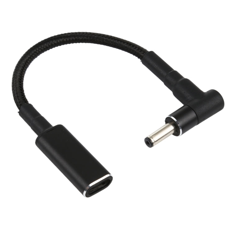 Cáp bện nylon PD 100W 18.5-20V 4.0 x 1.35mm góc sang USB-C / Type-C, 4.0 x 1.35mm
