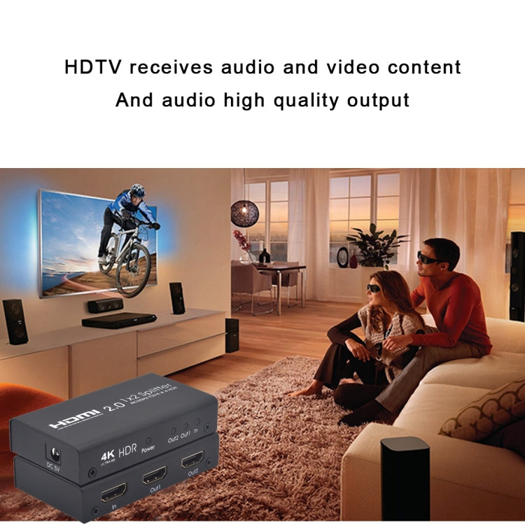 Bộ chia chuyển mạch HDMI 2.0 1x2 4K Ultra HD AYS-12V20, 1x2 4K