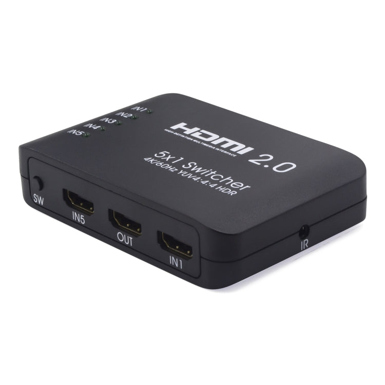 Bộ chia chuyển mạch HDMI 2.0 5x1 4K Ultra HD AYS-51V20, 5x1 4K
