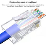 10 cái đầu nối RJ45 Cat6e không che chắn Pass Through Modular Plug, Cat6e không che chắn Pass