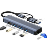 Trạm Đế Đa Năng BYL-2208TU 5 trong 2 USB + USB-C / Type-C Sang USB HUB Adapter, BYL-2208