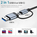 Trạm Đế Đa Năng BYL-2218TU 8 trong 1 USB + USB-C / Type-C Sang USB HUB Adapter, BYL-2218TU