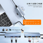 Đế cắm đa năng 6 trong 1 USB-C / Type-C sang USB HUB Adapter BYL-2203