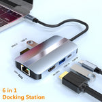 Đế cắm đa năng 6 trong 1 USB-C / Type-C sang USB HUB Adapter BYL-2203