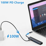 Đế cắm đa năng 6 trong 1 USB-C / Type-C sang USB HUB Adapter có cổng mạng 1000M, BYL-2210