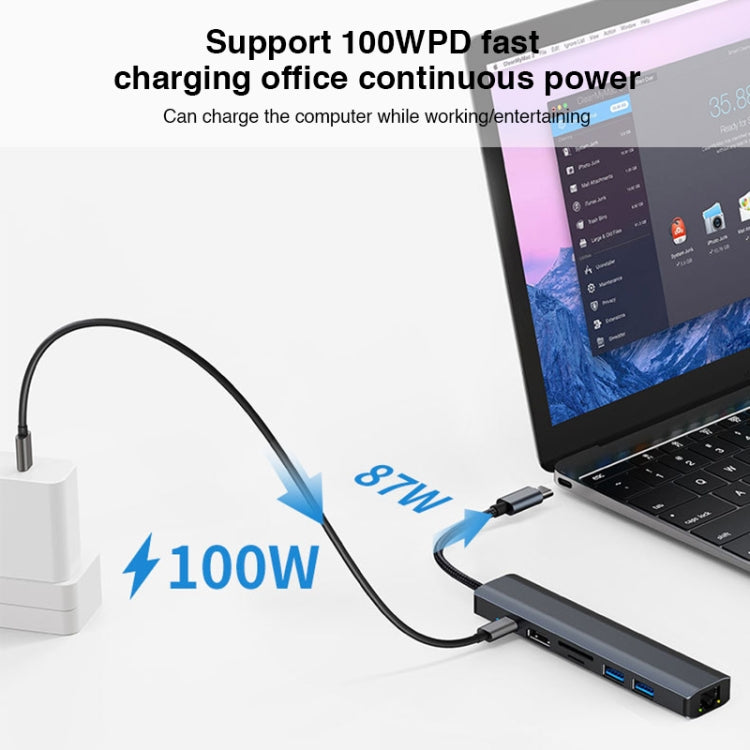 Đế cắm đa năng 7 trong 1 USB-C / Type-C sang USB HUB Adapter BYL-2303