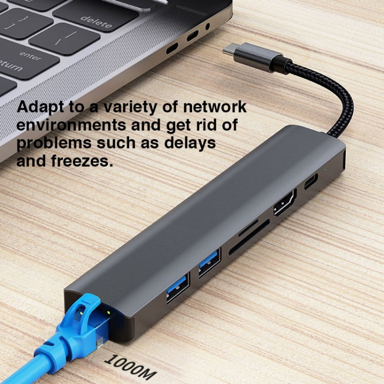 Đế cắm đa năng 7 trong 1 USB-C / Type-C sang USB HUB Adapter BYL-2303
