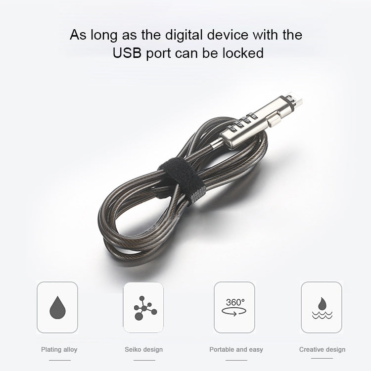 Khóa bảo mật Laptop giao diện USB đa năng, giao diện USB