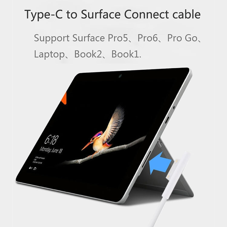 Cáp sạc chuyển đổi Surface Pro 7 / 6 / 5 sang USB-C / Type-C đực cho Microsoft Surface Pro 7 / 6 / 5 / 4 / 3 / Microsoft Surface Go, Type-C sang Microsoft Surface