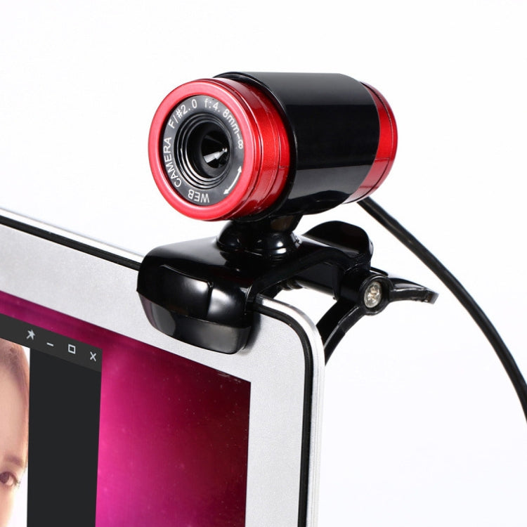 Webcam HD 480P 30fps HXSJ A860 cho máy để bàn / laptop, micro chống ồn 10m, dài cáp 1.4m, A860 xám, A860 xanh, A860 đỏ, A860 đỏ + đen, A860 đen