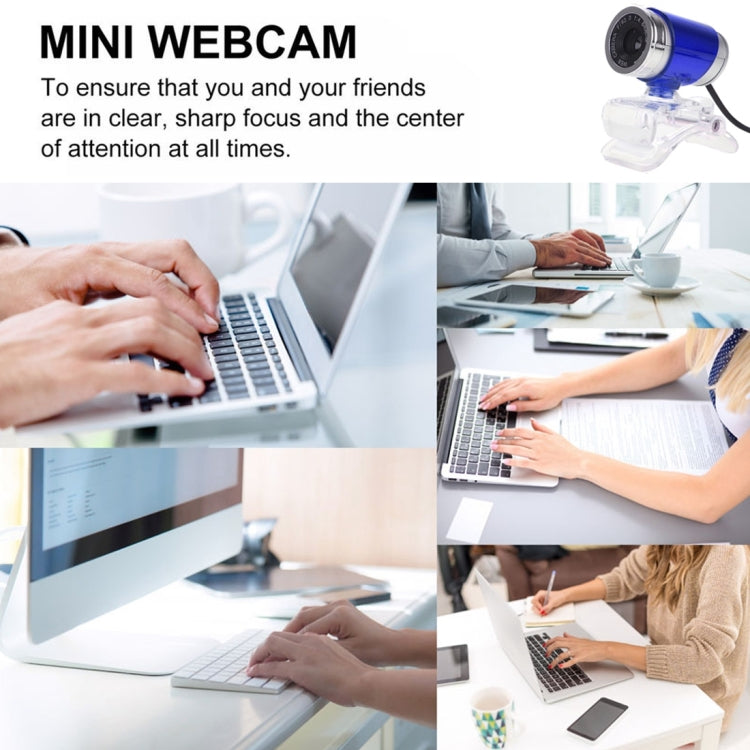 Webcam HD 480P 30fps HXSJ A860 cho máy để bàn / laptop, micro chống ồn 10m, dài cáp 1.4m, A860 xám, A860 xanh, A860 đỏ, A860 đỏ + đen, A860 đen