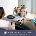 HXSJ S90 Webcam HD 720P 1 Megapixel 30fps cho Máy tính để bàn / Laptop / Android TV, với Microphone hút âm 8m, Dài cáp: 1.5m, S90