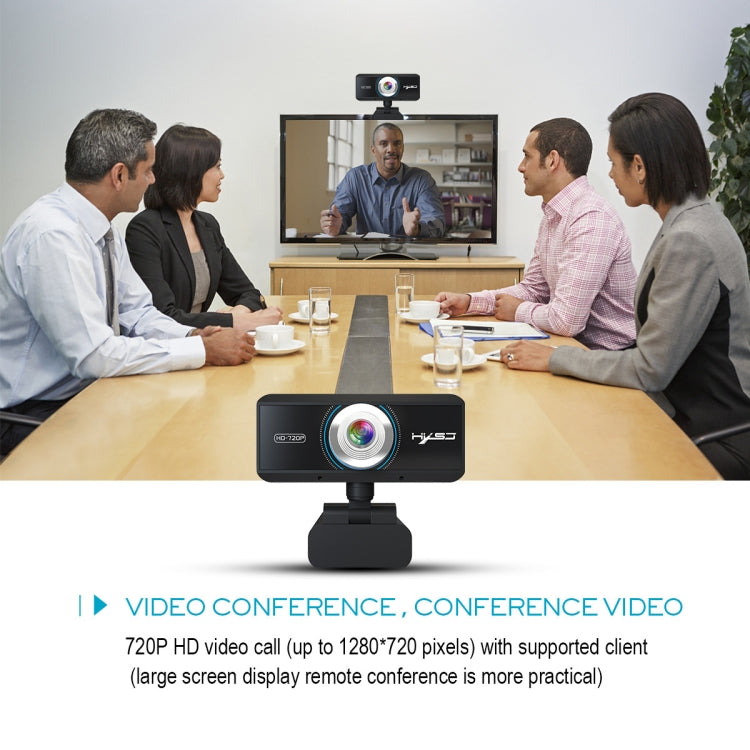 HXSJ S90 Webcam HD 720P 1 Megapixel 30fps cho Máy tính để bàn / Laptop / Android TV, với Microphone hút âm 8m, Dài cáp: 1.5m, S90