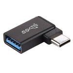 Bộ chuyển đổi hợp kim nhôm Type-C / USB-C đực sang USB 3.2 cái góc 90 độ, Type-C đực sang USB 3.2 cái