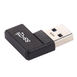 Bộ chuyển đổi hợp kim nhôm Type-C / USB-C cái sang USB 3.0 đực góc 90 độ, Type-C cái sang USB 3.0 đực