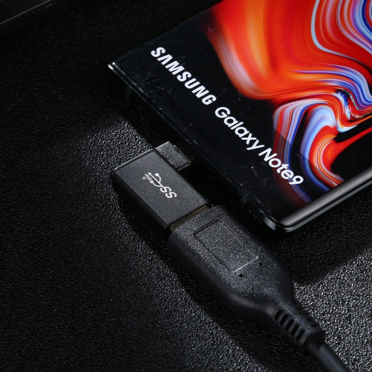 Bộ chuyển đổi hợp kim nhôm Type-C / USB-C cái sang USB 3.0 đực góc 90 độ, Type-C cái sang USB 3.0 đực