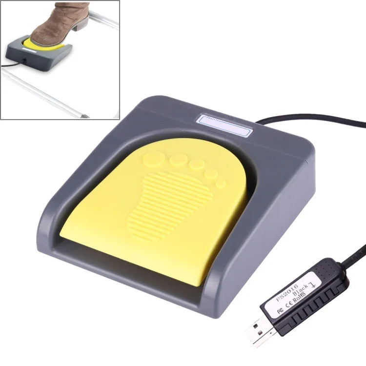Bàn phím điều khiển chân PC FS2016_USB, Chức năng thu nhận hình ảnh siêu âm B đa phương tiện / Bàn phím / Gamepad / Chuột / Dây, 1 công tắc chân