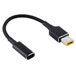Cáp bện nylon PD 100W 18.5-20V phích cắm vuông sang USB-C / Type-C cho laptop Lenovo