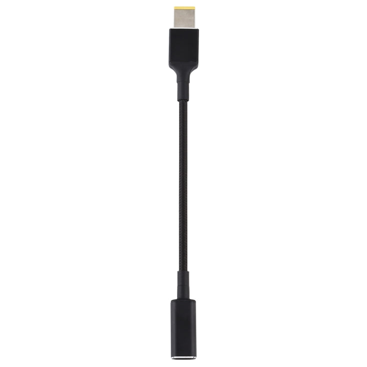 Cáp bện nylon PD 100W 18.5-20V phích cắm vuông sang USB-C / Type-C cho laptop Lenovo